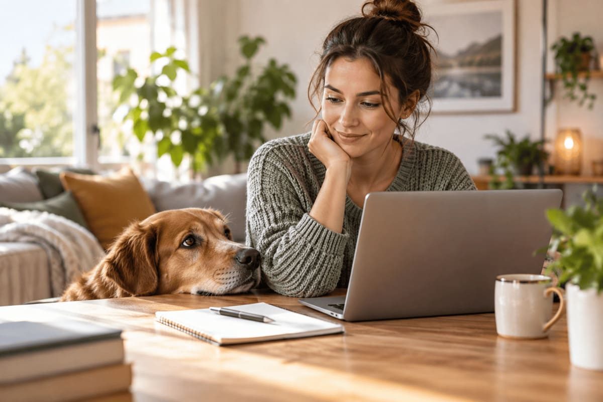 Kostenloser Online-Lerntrainer für den Sachkundenachweis Hund – entspanntes Lernen rund um Hundeverhalten, Körpersprache und Hundeführerschein