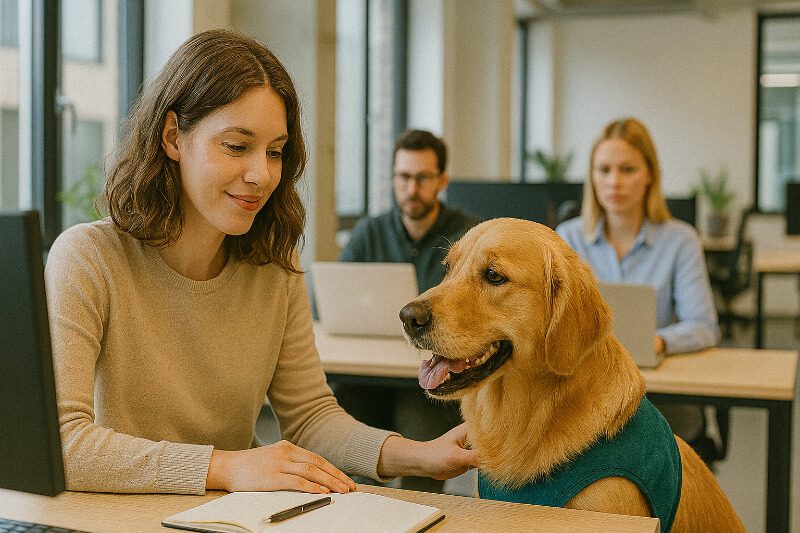 Bürohunde – Stressreduktion und Arbeitsklima bei unterHUNDs im Saarland