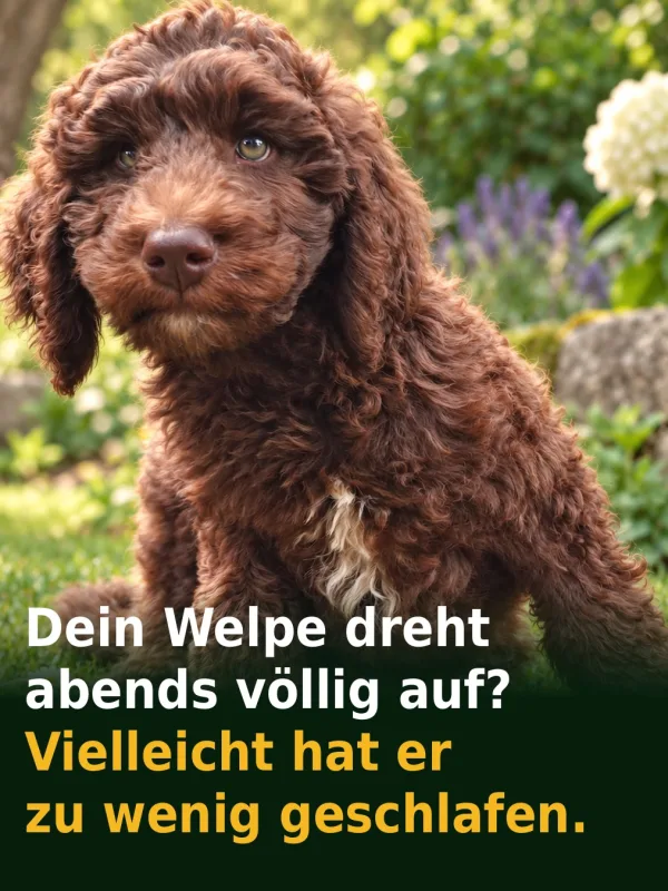 Dein Welpe dreht abends völlig auf? Vielleicht hat er zu wenig geschlafen.
