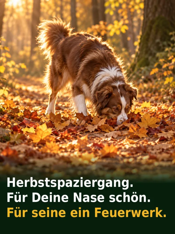 Herbstspaziergang. Für Deine Nase schön. Für seine ein Feuerwerk.