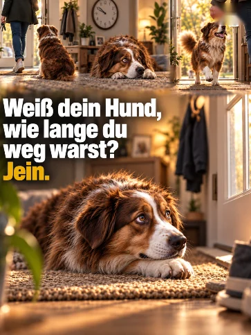 Weiß dein Hund, wie lange du weg warst? Jein.